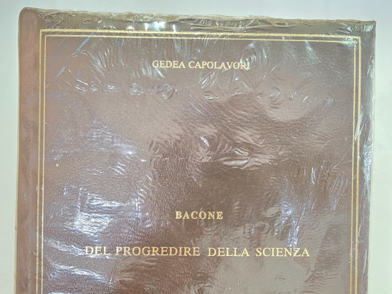 "Del Progredire della Scienza" di Bacone - Geda Capolavori libro