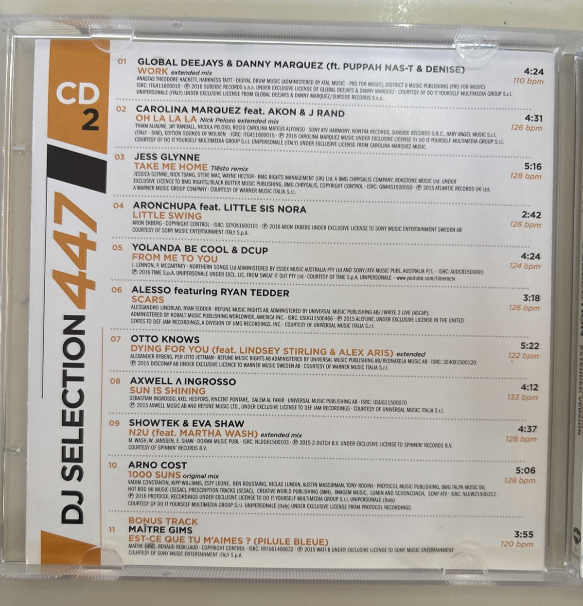 "DJ Selection 447" 2 CD Set 2016 Extended  Versions  MERCATINO DELL'USATO DJ 447