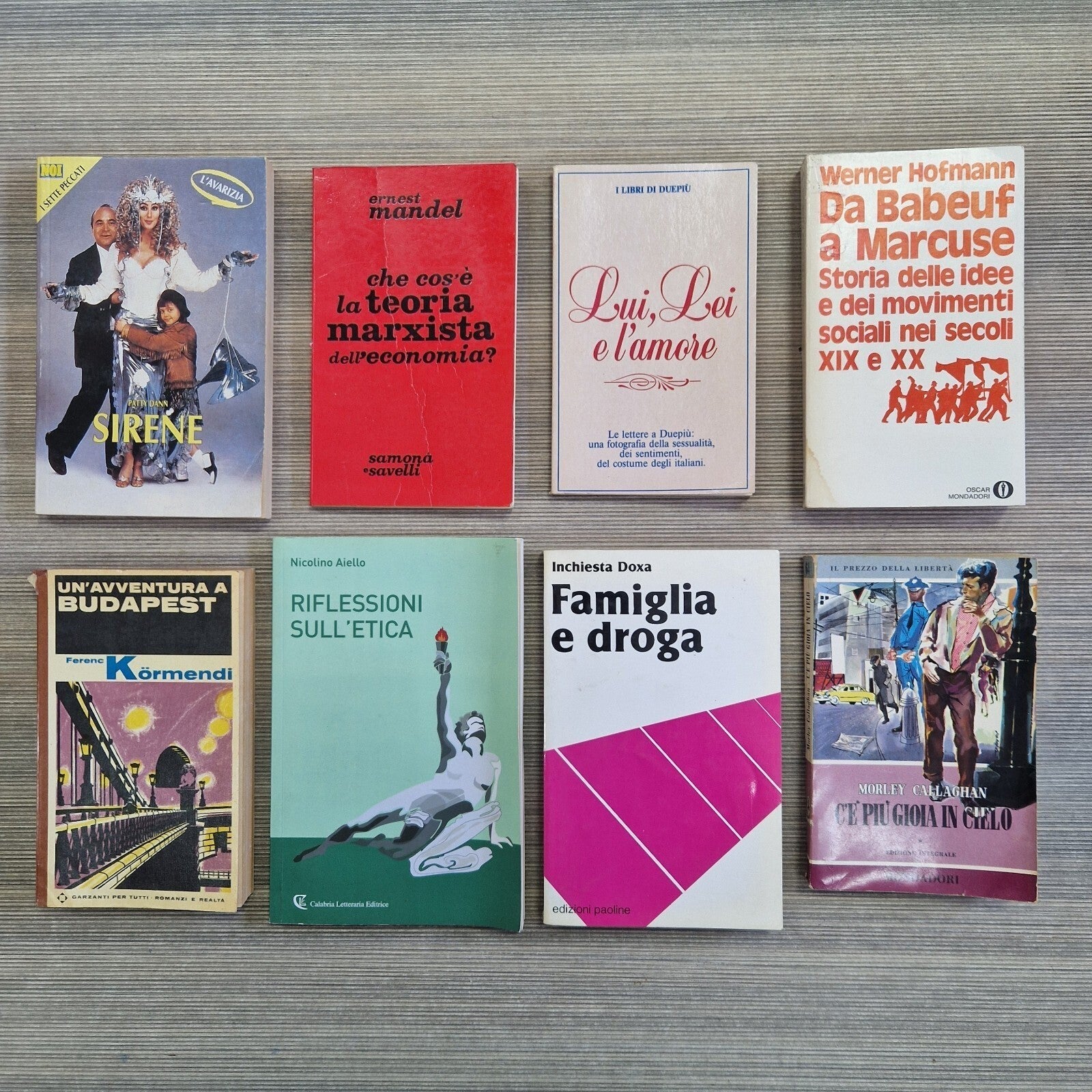 0 Lotto 8 libri vari marxismo etica movimenti sociali famiglia amore stock affar