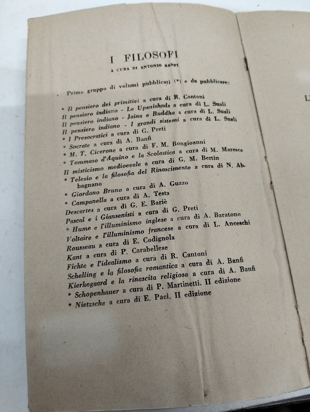 "Hume e l'Illuminismo Inglese. I Filosofi" a cura di Antonio Banfi - Garzanti