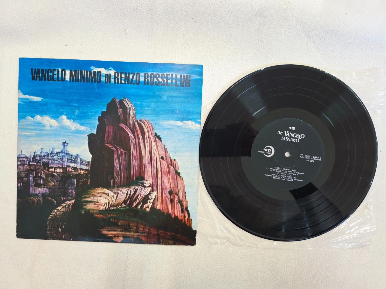 "VANGELO MINIMO" DI RENZO ROSSELLINI. 33 GIRI- 15. EDIZIONI PAOLINE