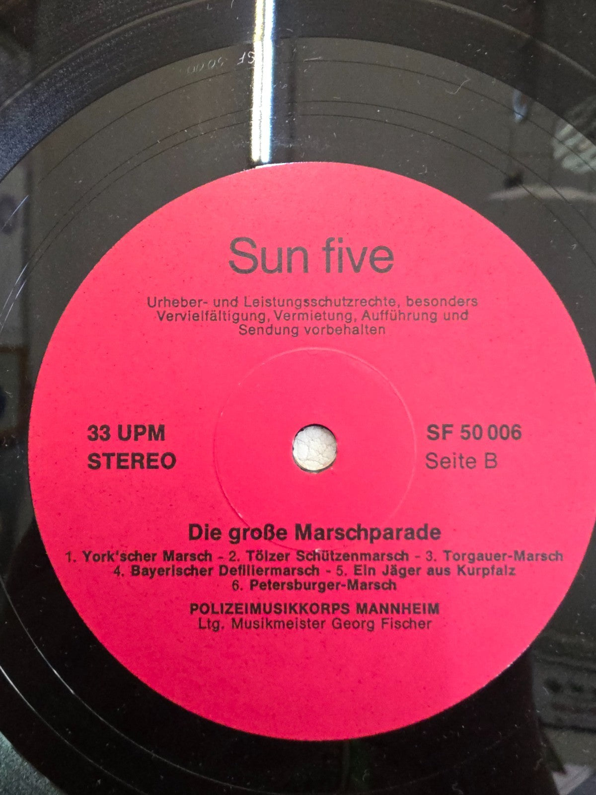 "Die große Marschparade" POLIZEIMUSIKKORPS MANNHEIM. VINILE