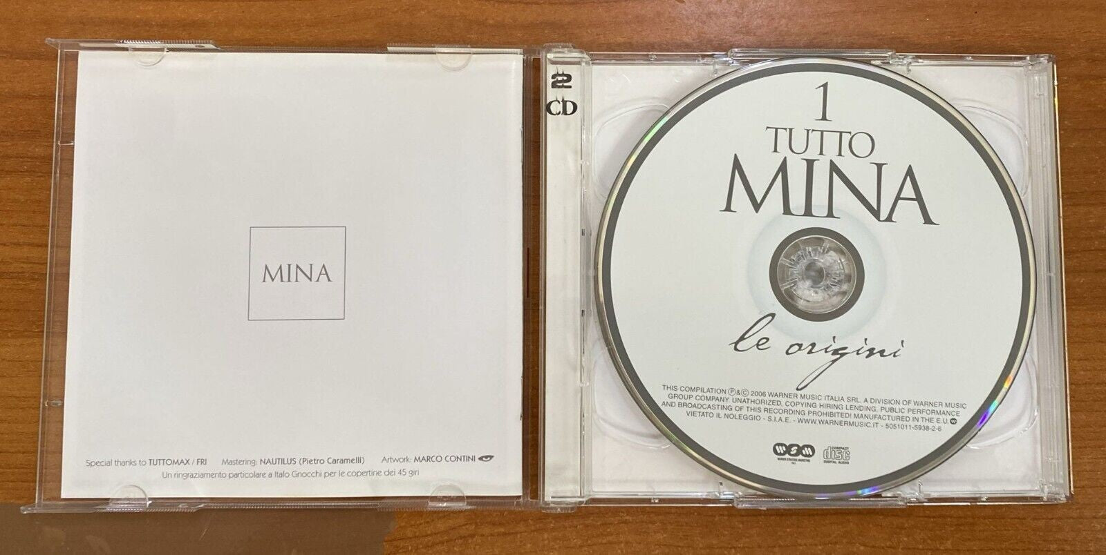 0 ALBUM ORIGINALE MINA - TUTTO MINA LE ORIGINI (INCLUDE 2 CD) WARNER MUSIC 2006