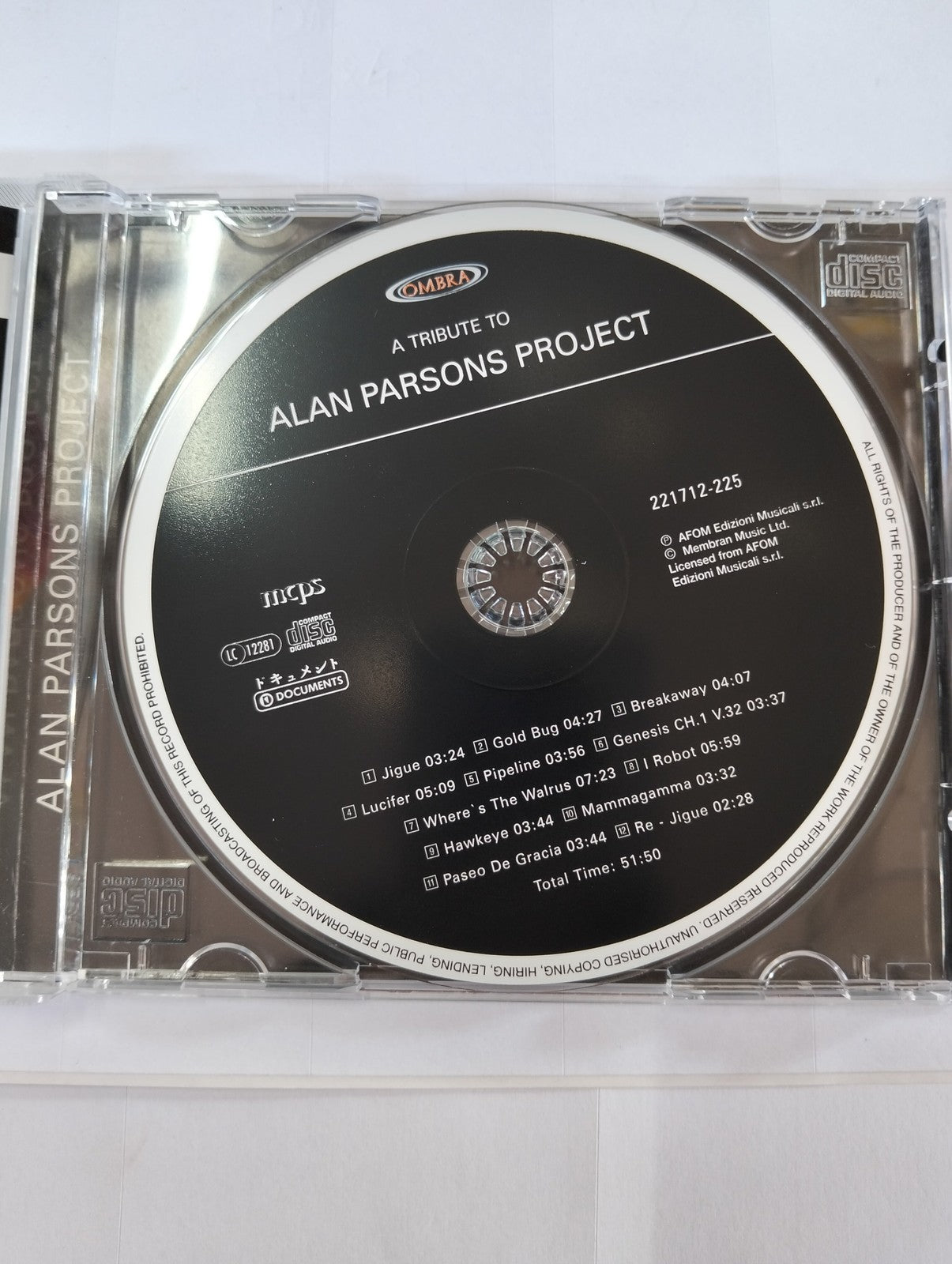 "A Tribute To Alan Parsons Project" - CD Compact Disc Digital Audio -