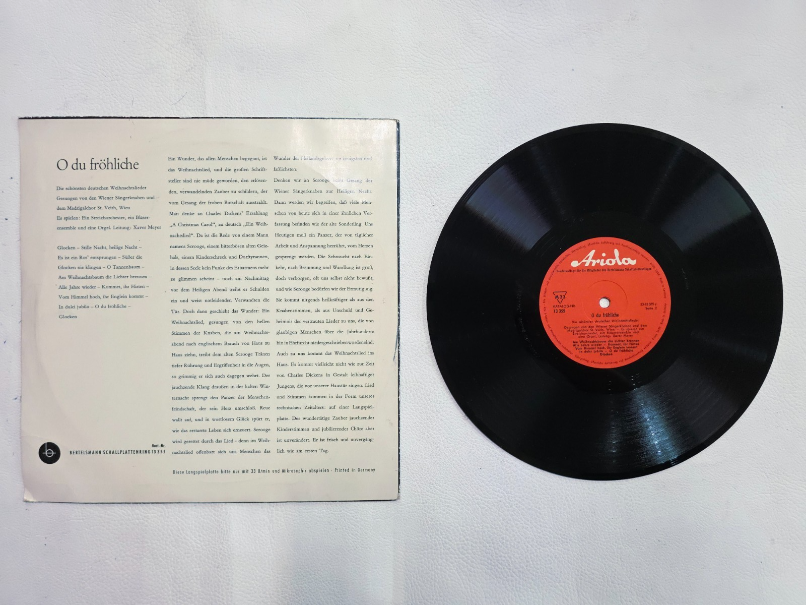 "O du fröhliche" - I Più Bei Canti Natalizi Tedeschi. VINILE