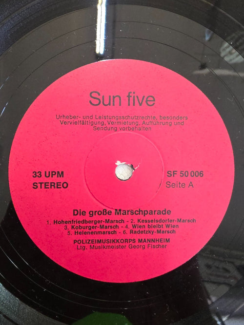 "Die große Marschparade" POLIZEIMUSIKKORPS MANNHEIM. VINILE