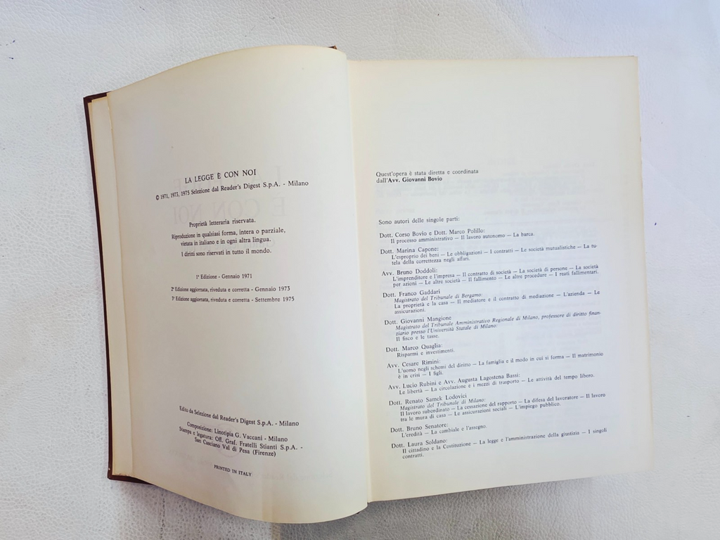"La Legge è con Noi" - Guida Legale per tutti- selezione dal Reader's Digest
