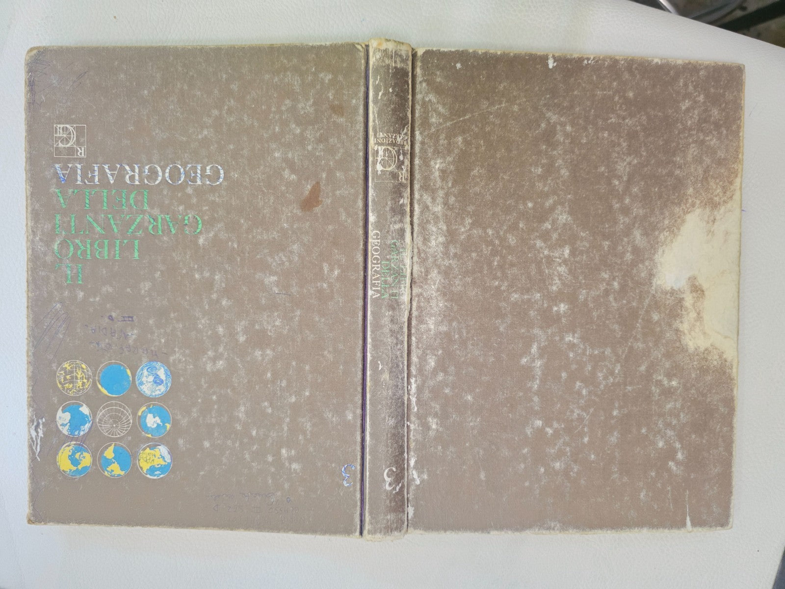 ​"Il Garzanti della Geografia" Atlante Libro Vintage Collezione Raro Anni '70