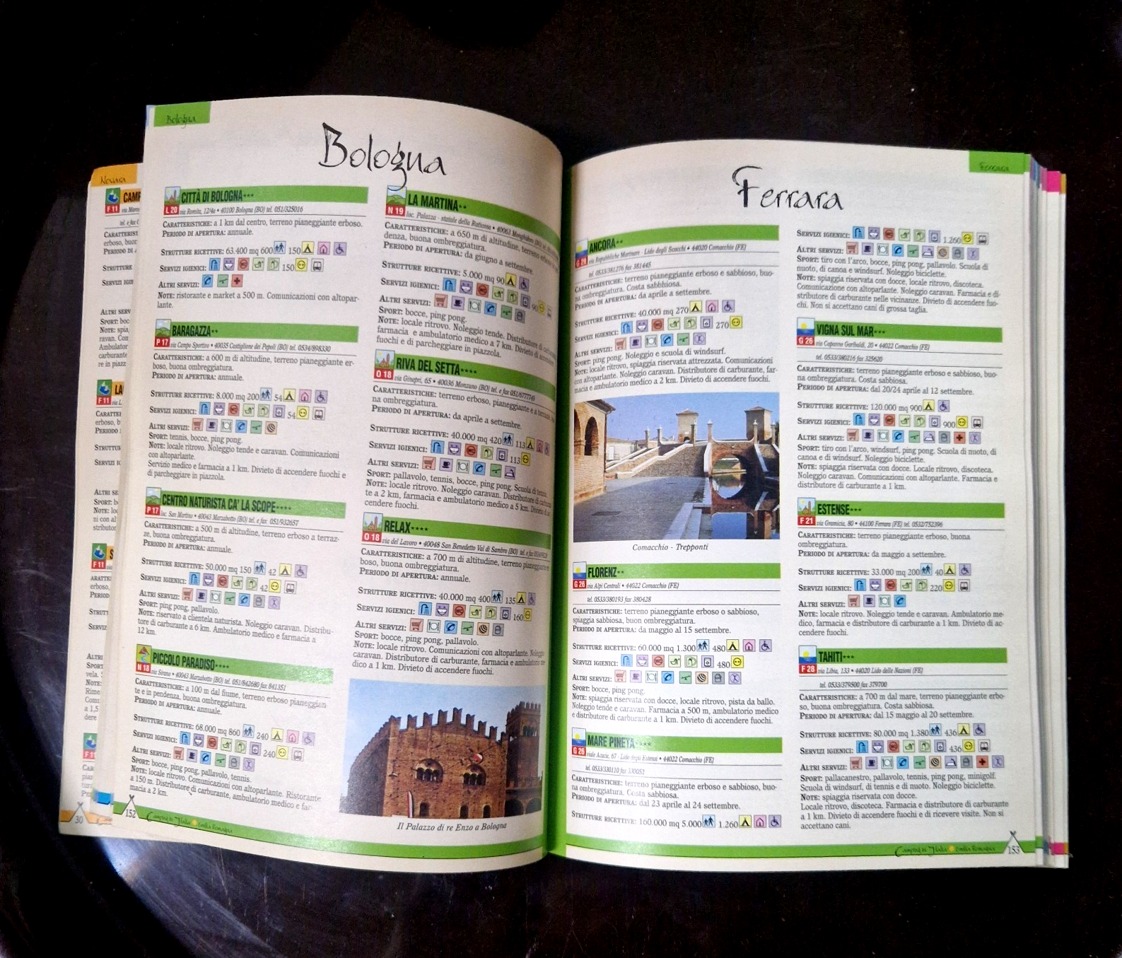 0 Guida ai Camping in Italia 98/99, Demetra 1998, Buone Condizioni Libro Usato