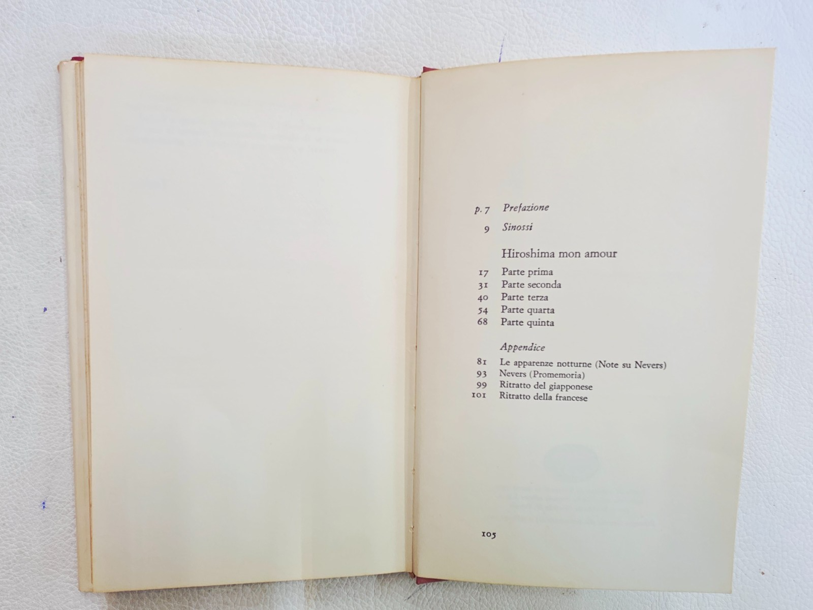 ​"Hiroshima mon amour" Marguerite Duras Libro Einaudi 1960 Raro