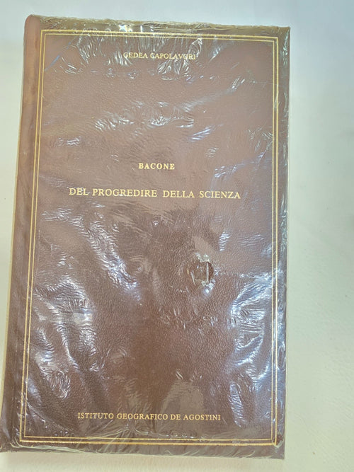 "Del Progredire della Scienza" di Bacone - Geda Capolavori libro