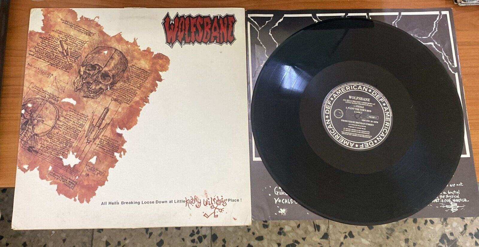 0 DISCO VINILE WOLFSBANE - ALL HELLS BREAKIN' LOOSE DOWN AT LITTLE KATHY...