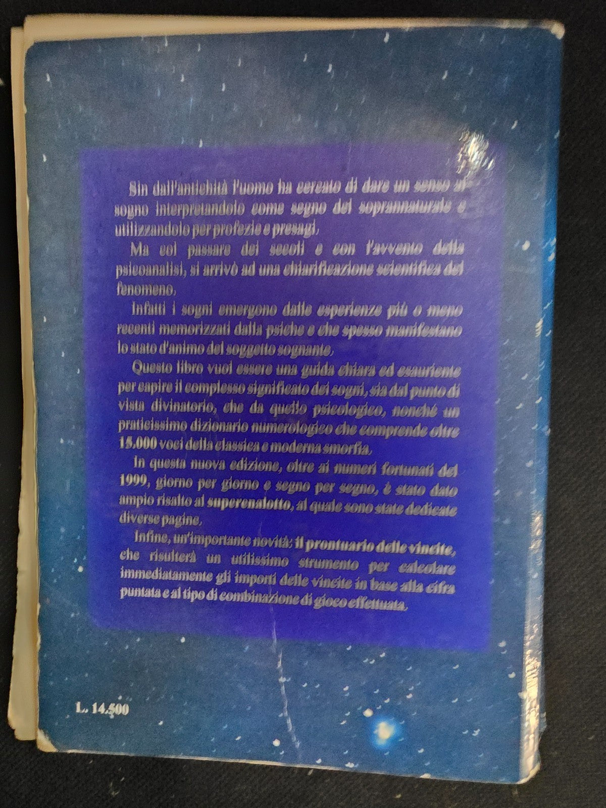 ​"La Grande Guida dei Sogni" - Libro Vintage con Numeri Fortunati 1999