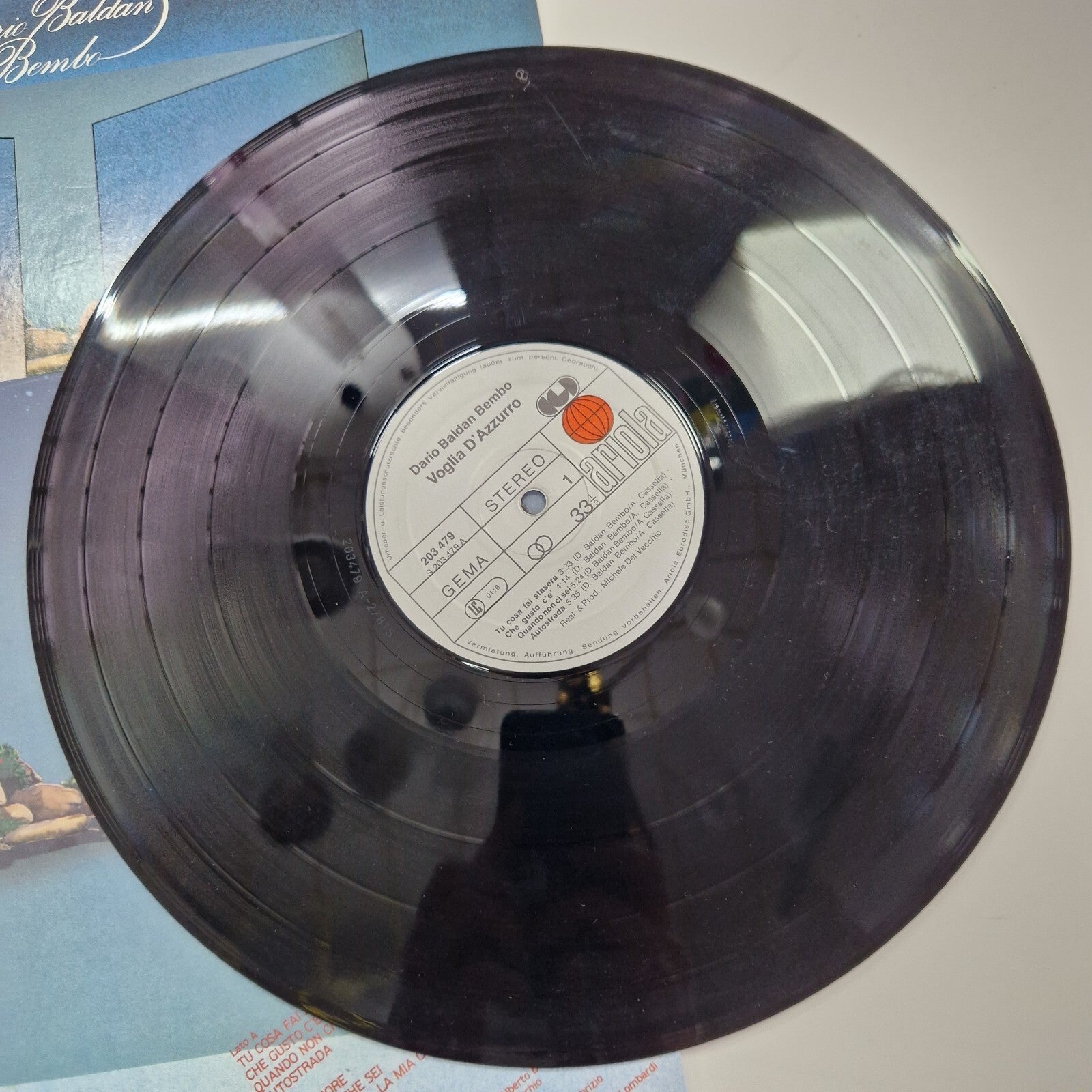 0 Dario Baldan Bembo Voglia d'Azzurro LP 33 giri Italia Anni '80 Disco