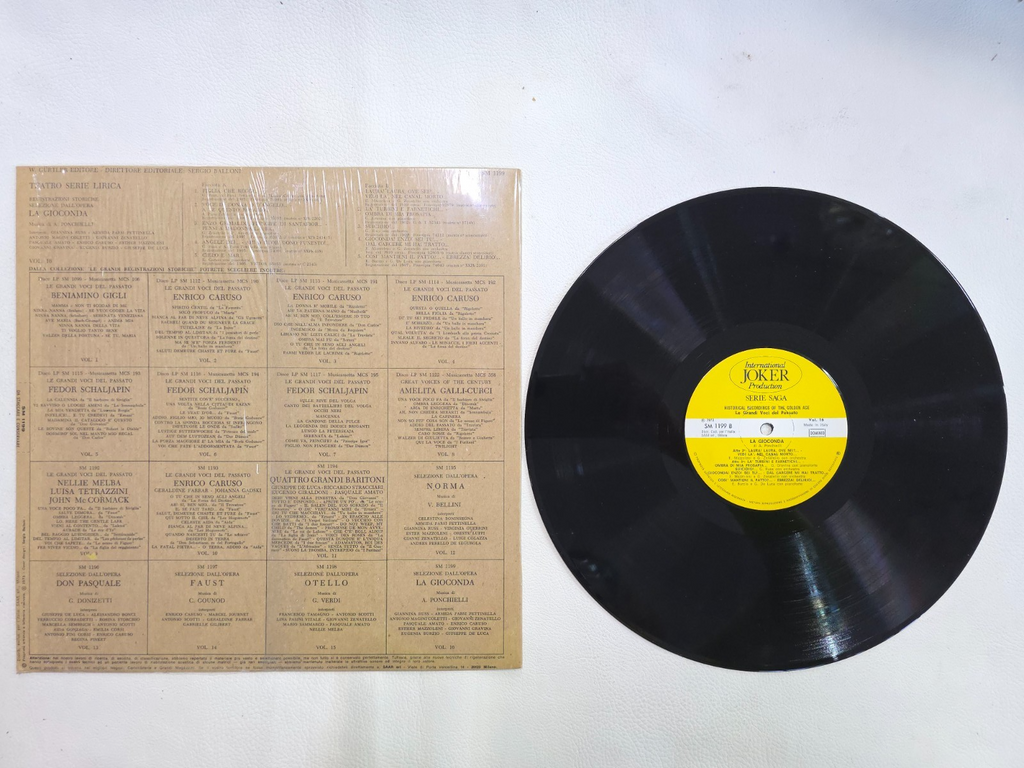 "La Gioconda" di Amilcare Ponchielli VINILE 33 GIRI- TEATRO SERIE LIRICA VOL. 16