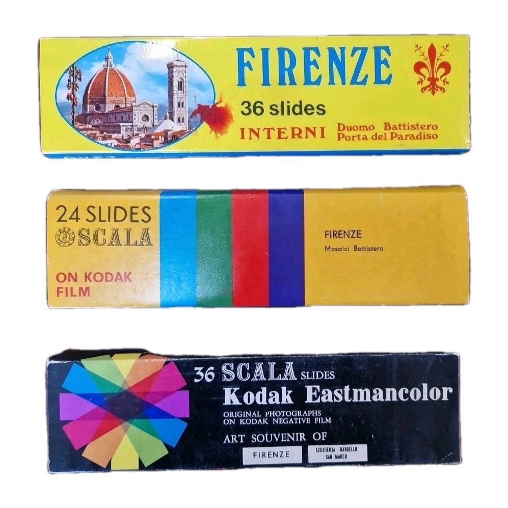 0 Diapositive Vintage Anni '60 - FIRENZE - 96 COLOR Souvenir Slides Kodak F