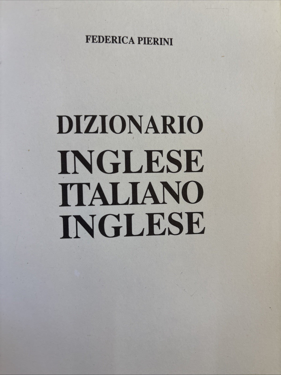 0 Dizionario Inglese Italiano FEDERICA PIERINI