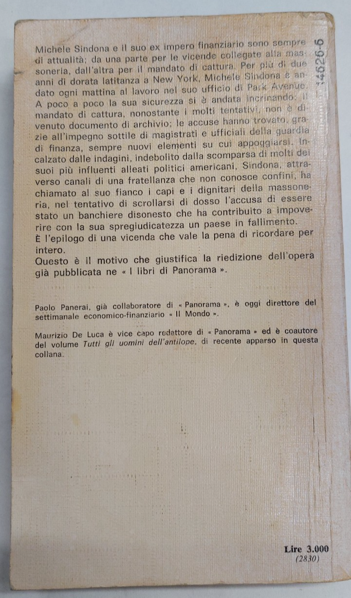 "Il Crack. Sindona, la DC, il Vaticano e gli altri amici"Arnoldo Mondadori