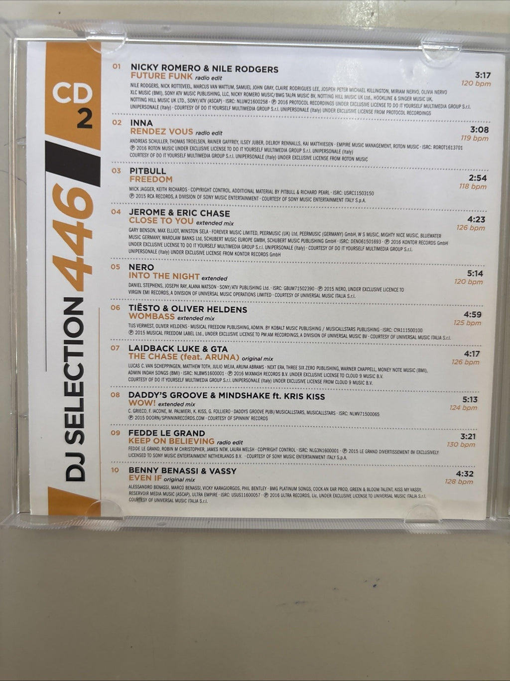 "DJ Selection 446" 2 CD Set 2016 Extended Versions DJ NUMERO 446 MERCATINO USATO