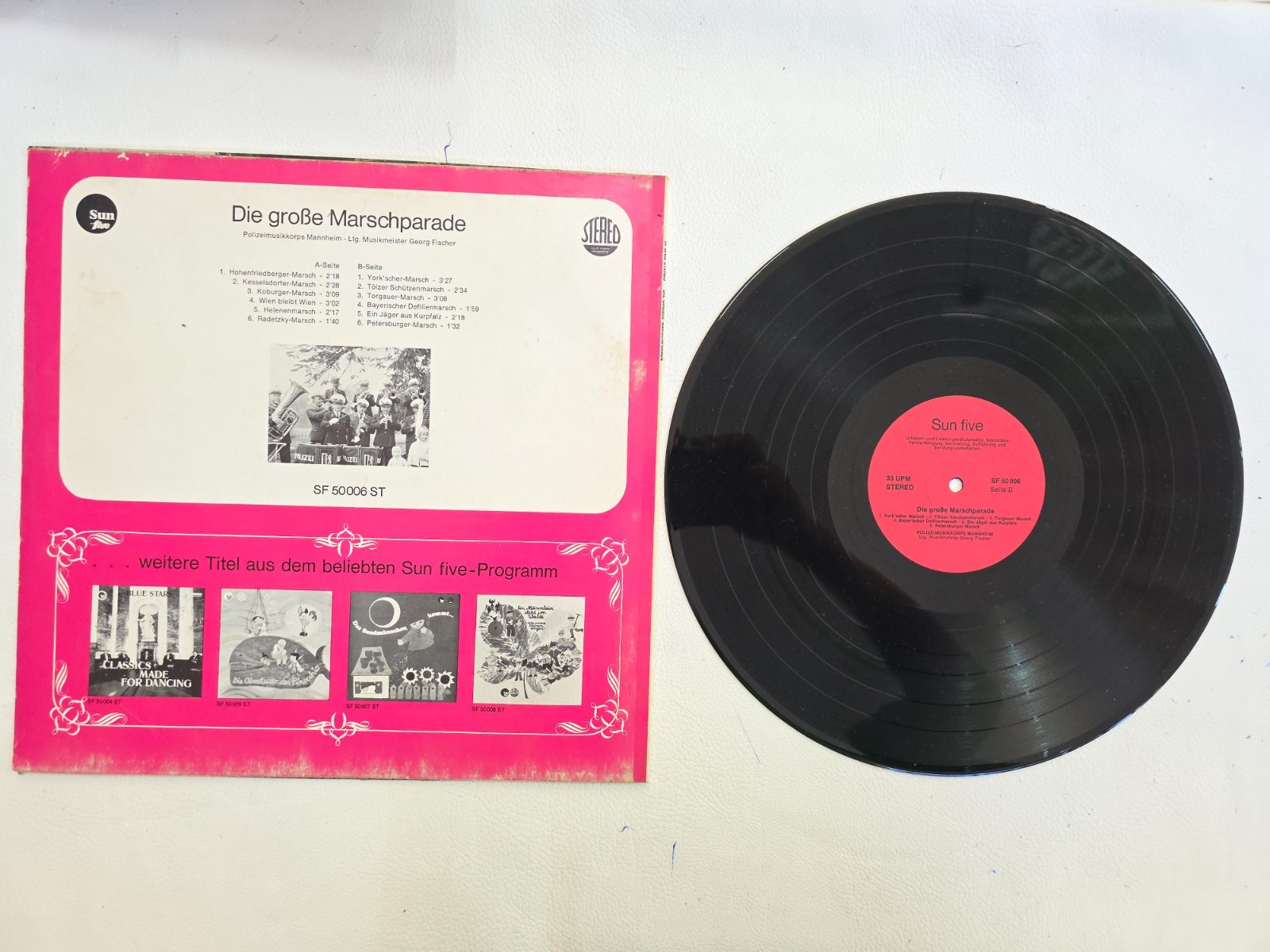 "Die große Marschparade" POLIZEIMUSIKKORPS MANNHEIM. VINILE