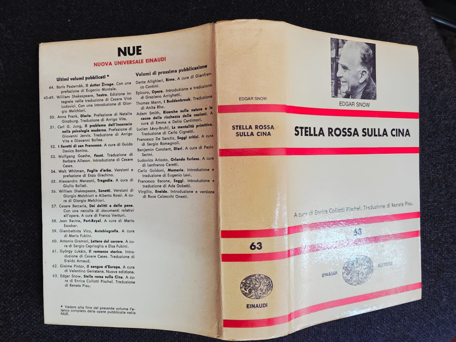 ​"Stella rossa sulla Cina" Edgar Snow Libro Einaudi 1965 Vintage Collezione Raro