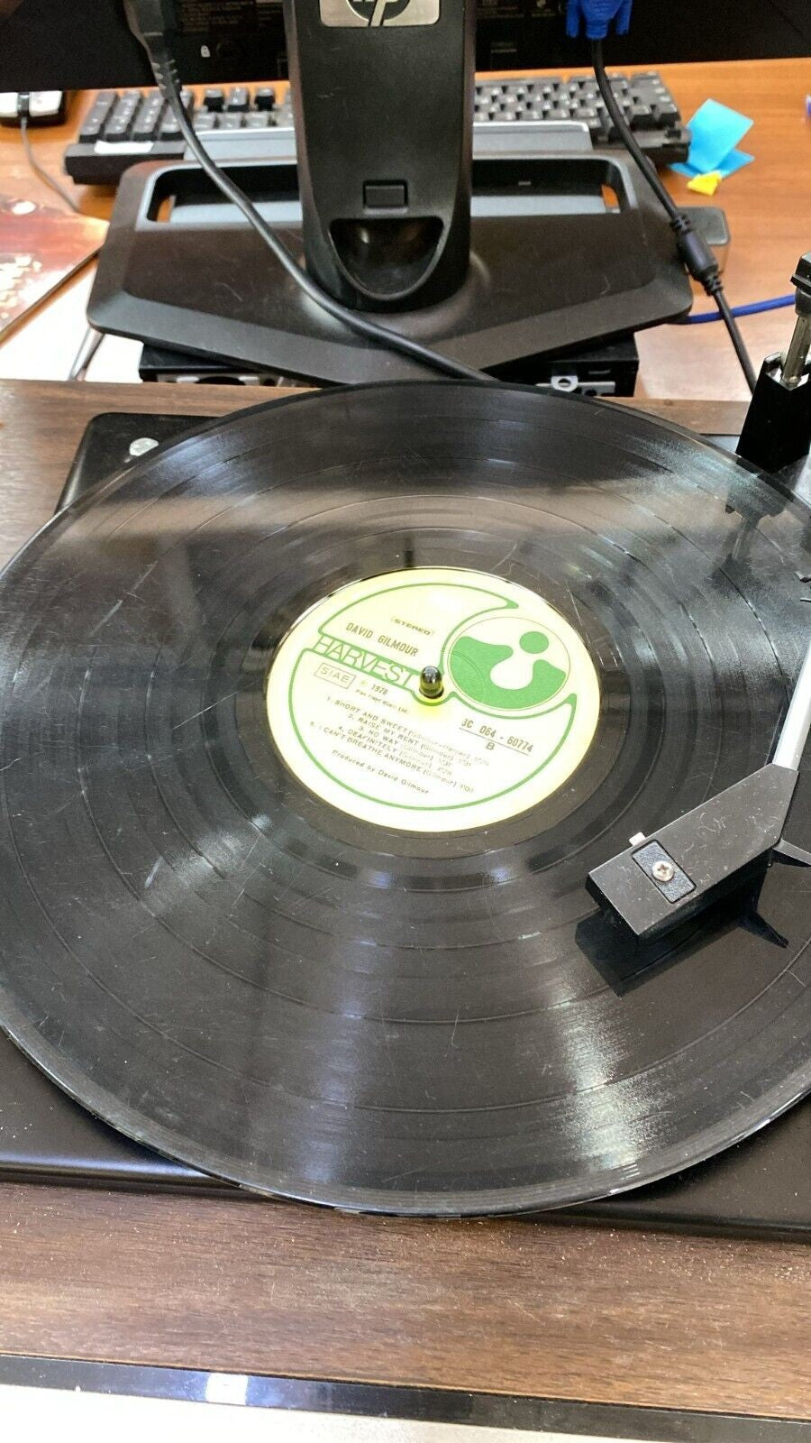 0 DISCO VINILE 33 GIRI DAVID GILMOUR - HARVEST - PINK FLOYD MUSIC LTD 1978